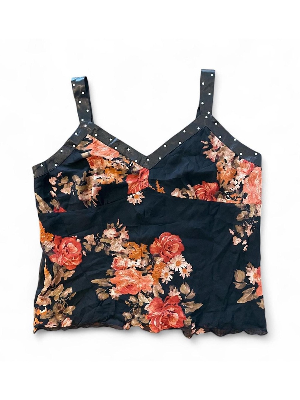 Separates by New York City Design Co Silk Floral Top in Black